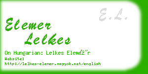 elemer lelkes business card